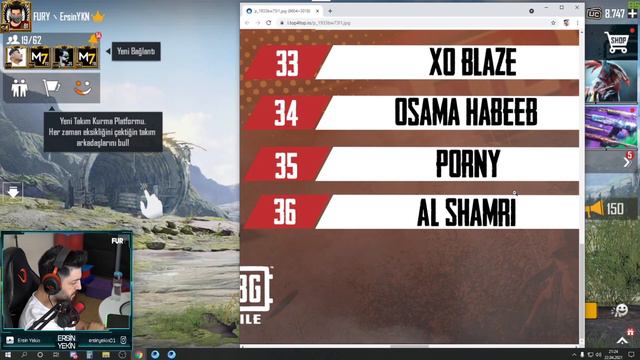 Ersin Yekin Mena Turnuvası puanlarını inceliyor. PUBG MOBİLE смотреть онлайн
