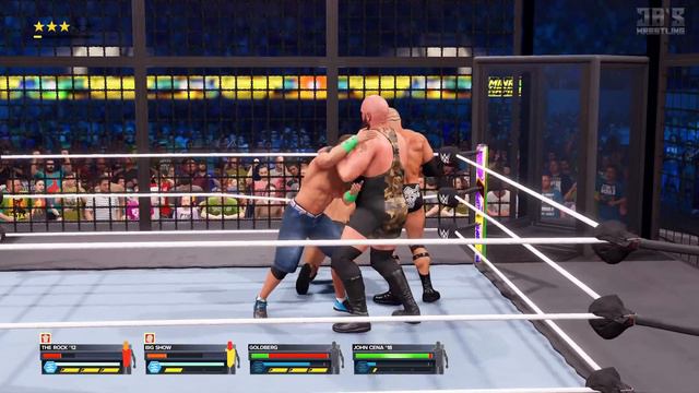 Kane Goldberg The Rock Big Show John Cena Undertaker | Elimination Chamber Match | WWE 2K23 смотреть онлайн