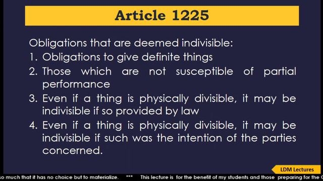 Divisible and Indivisible Obligations and Obligations with a Penal Clause смотреть онлайн