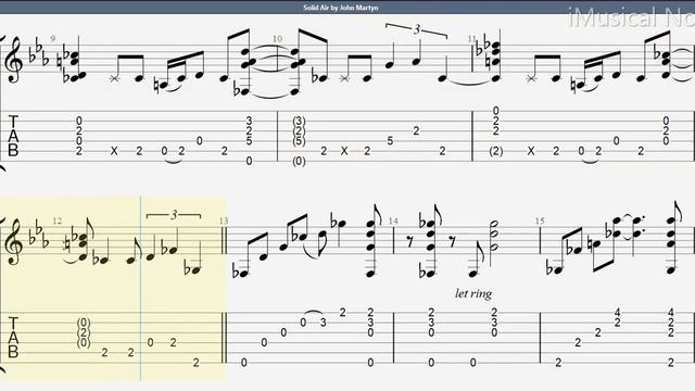 Guitar TAB - John Martyn : Solid Air | Tutorial Sheet Lesson #iMn смотреть онлайн