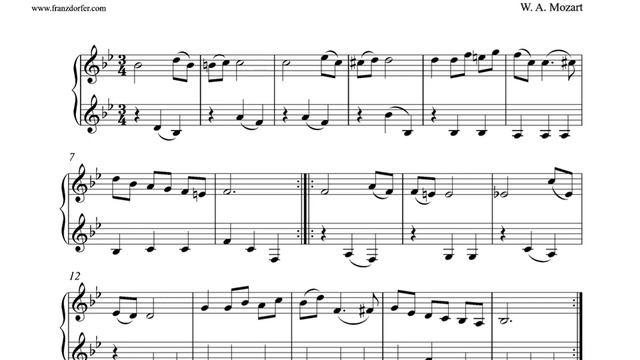 Clarinet Duo Menuett 26 Aus Nannerls Notenbuch