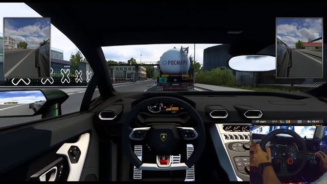 Lamborghini Huracan LP580 2 2017 Euro Truck Simulator 2 Logitech g29 gameplay смотреть онлайн