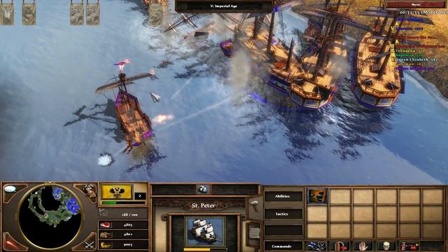 Age of Empires 3 - Epic Naval Battle (1 vs 6) смотреть онлайн