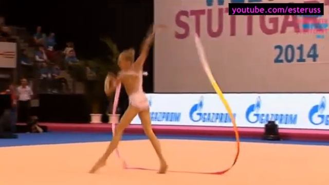 Yana Kudryavtseva Ribbon Final - WC Stuttgart 2014 смотреть онлайн