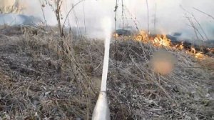 Мощный пожар! Горит сухая ТРАВА!