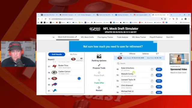 49ers Full 2024 Mock Draft смотреть онлайн