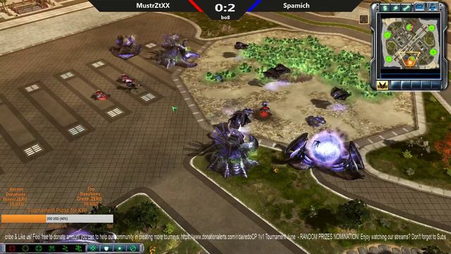 C&C3: Kane's Wrath 1v1: [MustrZtXX vs Spamich] смотреть онлайн