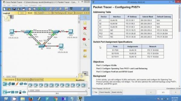 3.3.1.5.Packet Tracer - Configuring PVST
