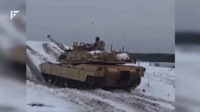 Не смог взобраться на пригорок ¯\_(ツ)_/¯Основной боевой танк США M1 Abrams не подходит для зимы. смотреть онлайн