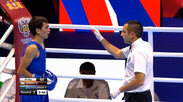 Preliminaries (52kg) ZOIROV Shakhobidin (UZB) vs GYLYCHJANOV YHLAS (TKM) /AIBA World 2019 смотреть онлайн