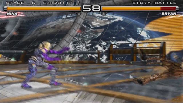 Tekken 5 - Nina Williams - Story Battle: (Prologue - Epilogue) - Gameplay - Campaign Walkthrough смотреть онлайн