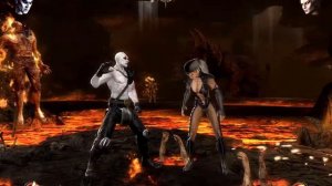 Mortal Kombat 9 Fatalities on Sindel (Alternative Costume)