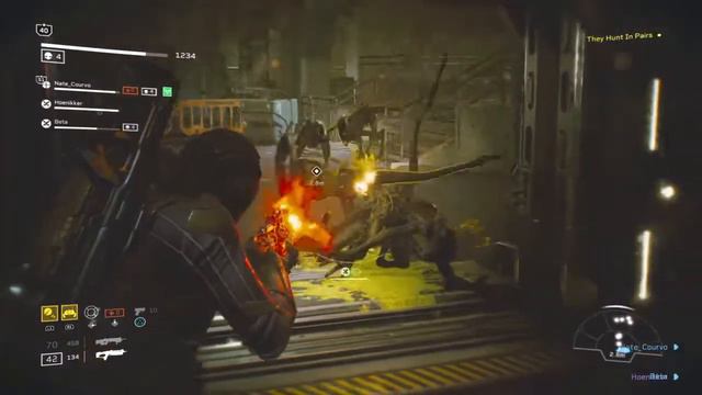 Crazy ending with 7 drones chasing me (Aliens Fireteam Elite campaign gameplay w/ my friend Nate) смотреть онлайн