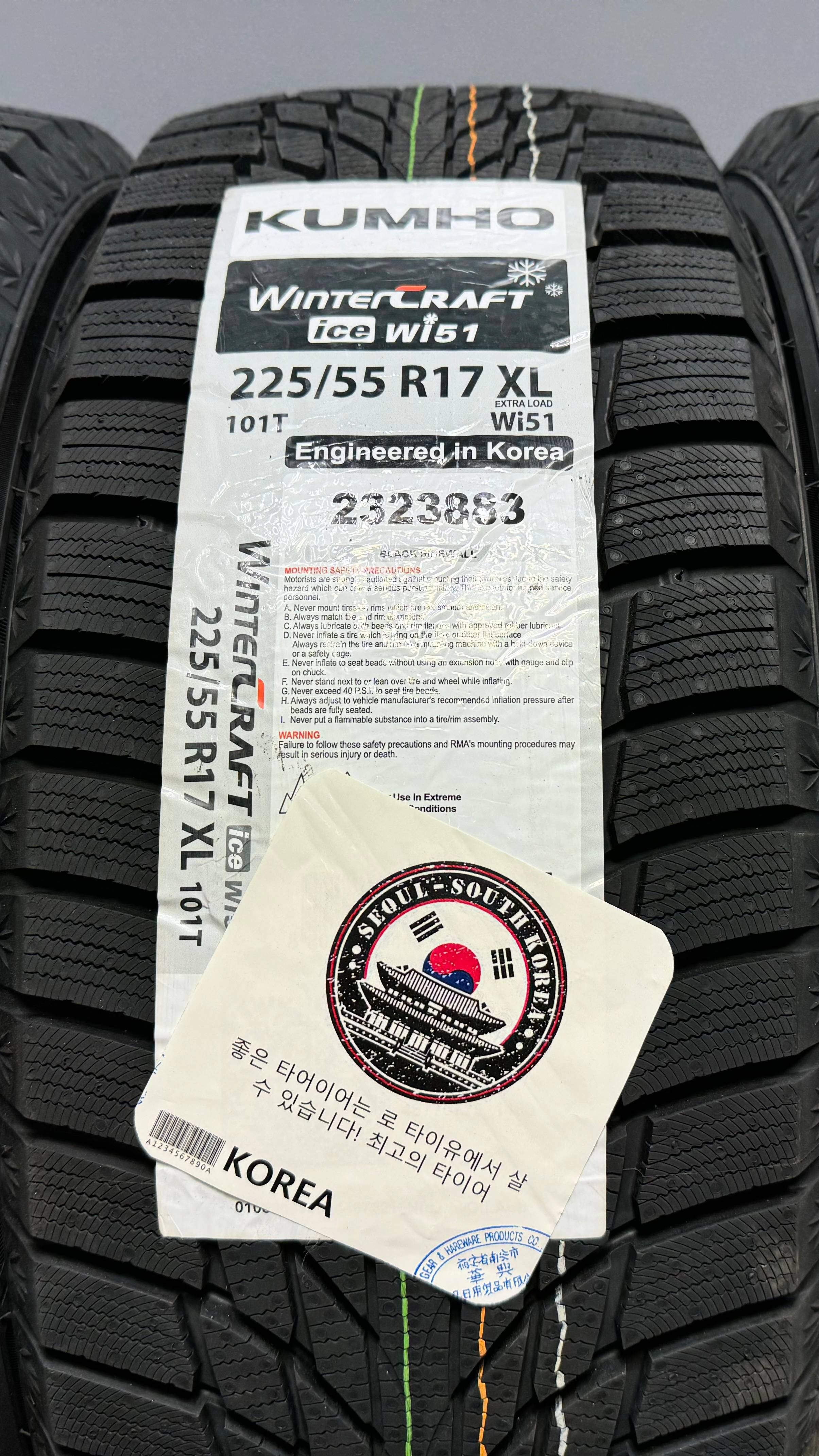 KUMHO WINTERCRAFT ICE WI51 225/55 R17 101T