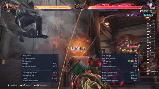 TEKKEN 8: Simple Reina combo смотреть онлайн