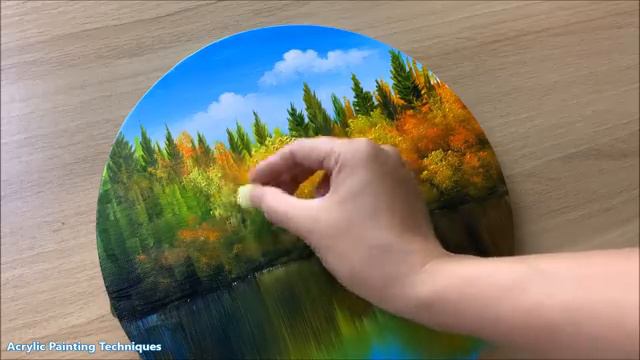 Relax By The Lake Acrylic Painting