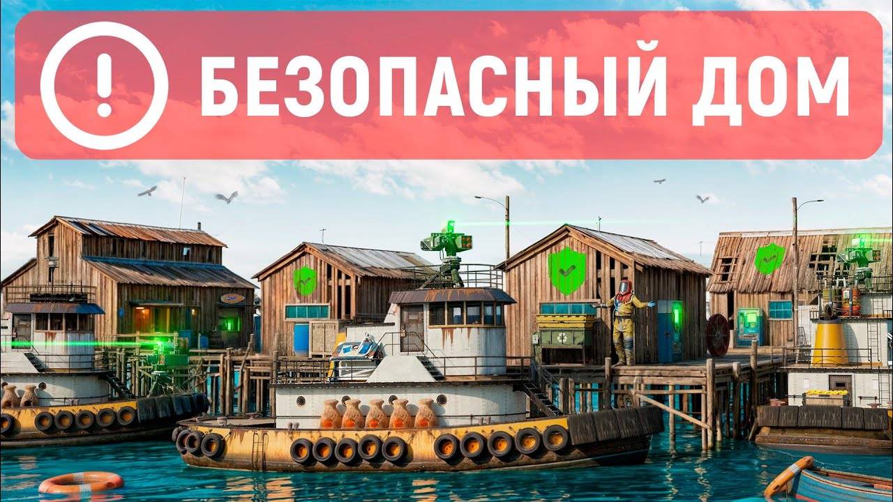 СОБРАЛИ ДОМ НА ВОДЕ В БЕЗОПАСНОЙ ЗОНЕ. НАШ ДОМ "НЕВОЗМОЖНО" ЗАРЕЙДИТЬ В РАСТ / RUST смотреть онлайн