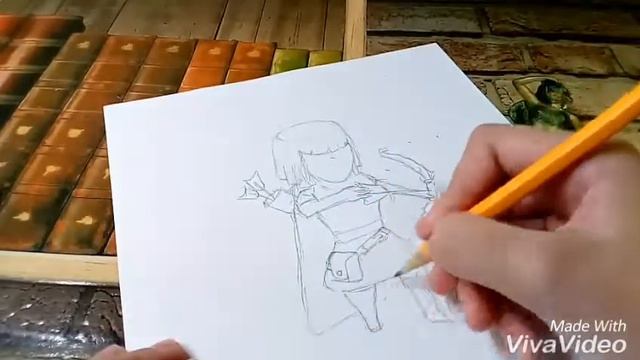Рисую лучьницу из клэш оф кланс :) смотреть онлайн