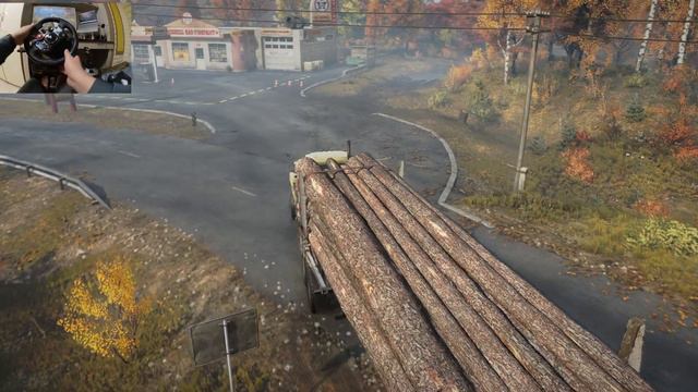 Delivery of logs to the workers | SnowRunner Coop Gameplay смотреть онлайн