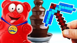 ШОКОЛАДНАЯ АЛМАЗНАЯ КИРКА ИЗ МАЙНКРАФТ  МЕДВЕДЬ ВАЛЕРА В МАЙНКРАФТ