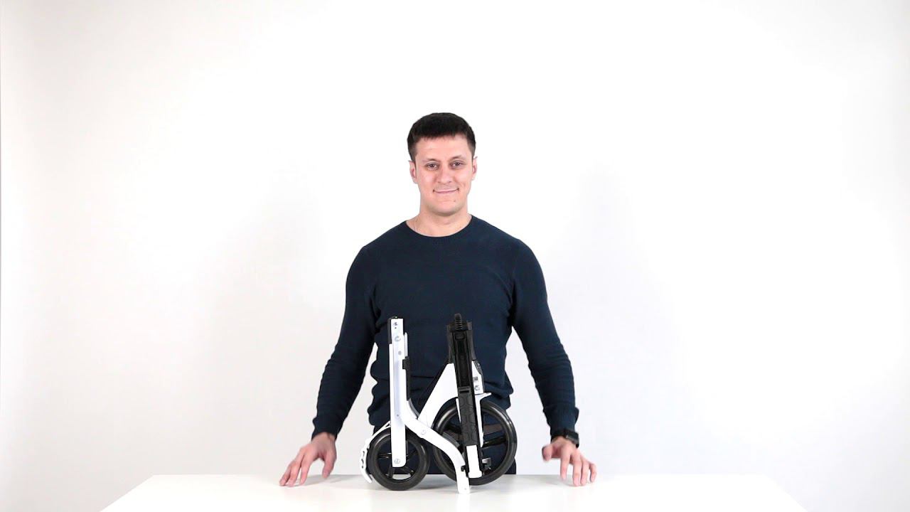 Самокат SLIDER TOUR механизм сложения Видео. смотреть онлайн