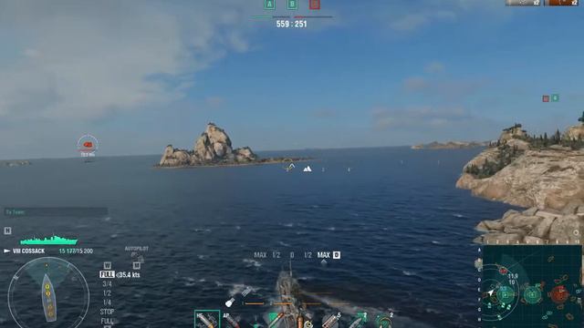 The H.M.S. Cossack Destroyer. World of Warships смотреть онлайн