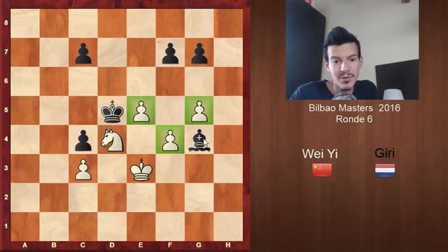 Une finale cavalier contre fou très instructive pour tous niveaux (+1500) entre Wei Yi et Giri смотреть онлайн
