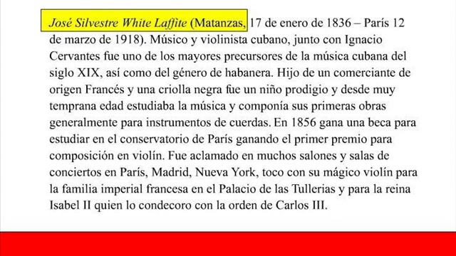 LA BELLA CUBANA (jose white) смотреть онлайн