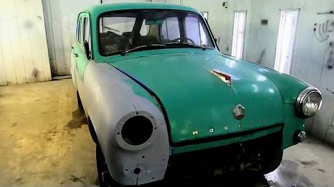 Москвич-407 1960 г.в. Наконец-то покрасили! смотреть онлайн
