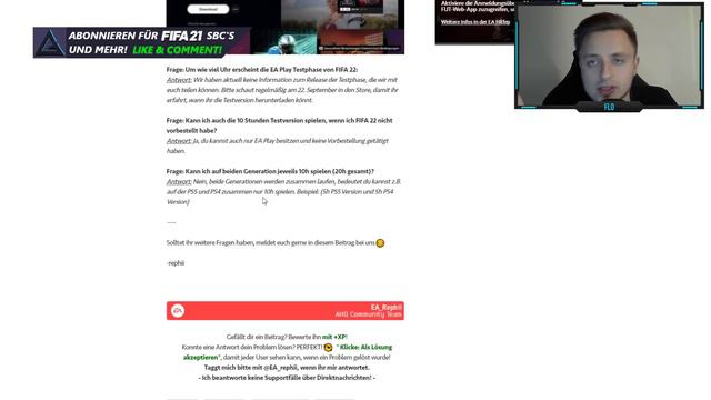 FIFA 22: EA PLAY HUB FUNKTIONIERT NICHT?! 😱✅ EA PLAY FAQ mit EUREN FRAGEN! | FIFA 22 Ultimate Team смотреть онлайн
