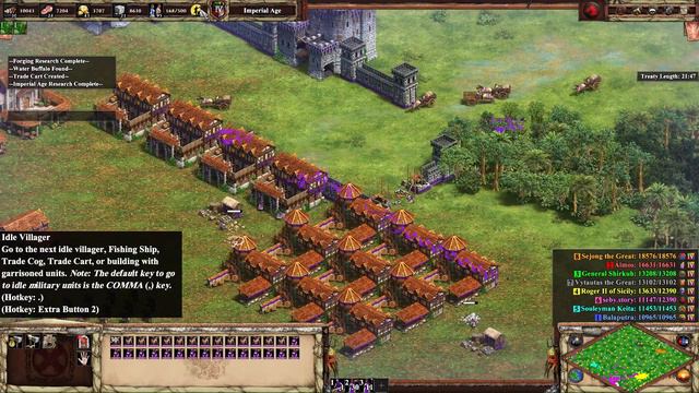 Age of Empires 2 Definitive Edition Gameplay: Huns vs 7 AI (IV) смотреть онлайн