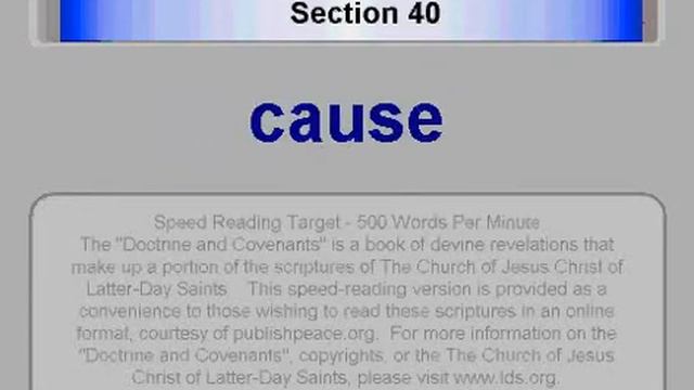 LDS D&C 40 - Doctrine and Covenants Section 40 - www.publishpeace.org смотреть онлайн