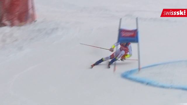 Marco Odermatt holt sich Platz 2 in der Riesenslalom-Wertung смотреть онлайн