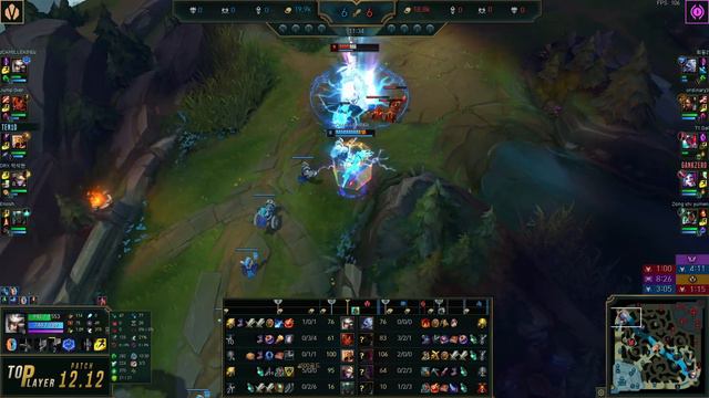 천상계 탑 카밀 신파자 착취 - GrandMaster Camille Top vs Volibear - 롤 KR 12.12 смотреть онлайн