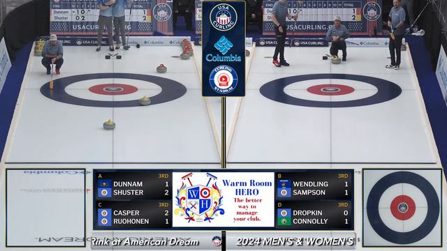 John Shuster vs. Scott Dunnam - Draw M1 - USA Curling National Championships [A] смотреть онлайн