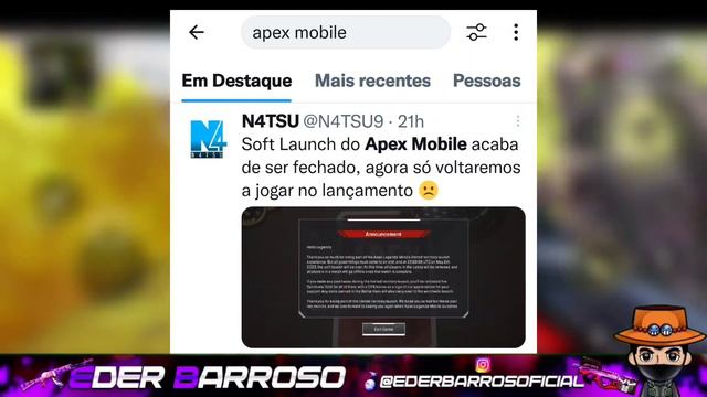 SAIU A DATA OFICIAL PARA BRASIL DO APEX LEGENDS MOBILE смотреть онлайн