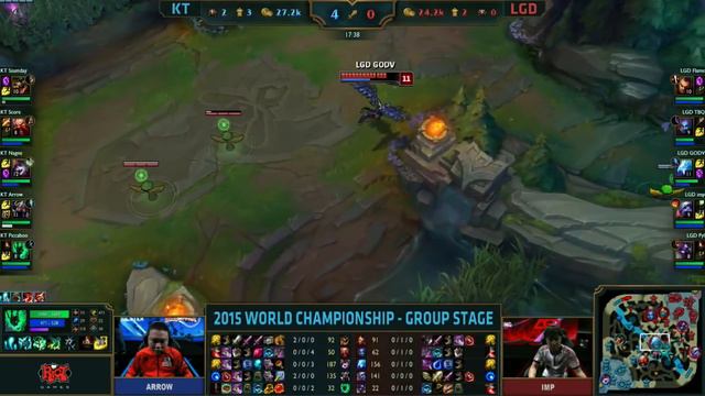 KT Rolster vs LGD Gaming | Week 2 Day 3 Group D LoL S5 World Championship 2015 | KT vs LGD G2 смотреть онлайн