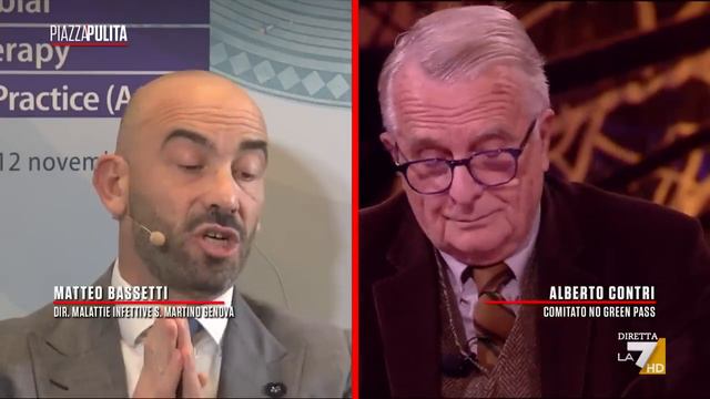 Matteo Bassetti abbandona il collegamento in diretta dopo lo scontro con Ugo Mattei смотреть онлайн
