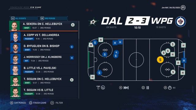 NHL 20 Franchise Mode: Stars at Jets, Game 3! | Short on time and almost broke my disk! Yay, AI смотреть онлайн