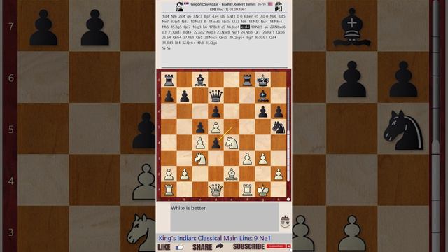 Svetozar Gligoric vs Robert James Fischer, Bled 1961 смотреть онлайн