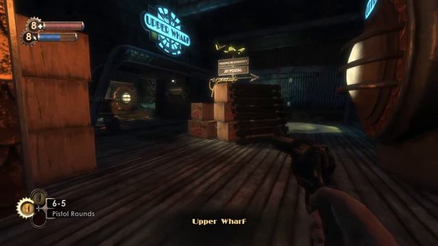 Bioshock - Neptune's Bounty: Upper Wharf: Defeat Rosie Big Daddy and Harvest Little Sister Gameplay смотреть онлайн