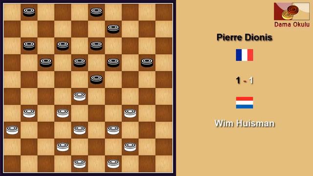 Wim Huisman (NED) - Pierre Dionis (FRA). World Championship in International Draughts. 1956. смотреть онлайн
