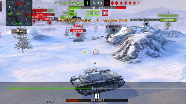 КВ-1С football/рискованный захват точки /карта Эшелон /медаль воина/WoT Blitz смотреть онлайн