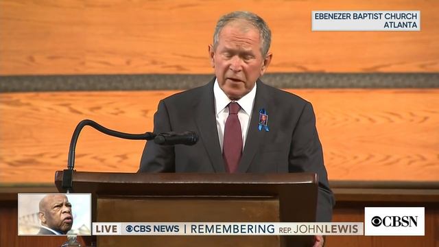 George W. Bush speaks at John Lewis' funeral смотреть онлайн