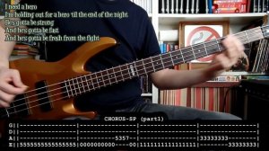 BONNIE TYLER - Holding out for a hero 🦸♂️ (BASS cover with TABS & lyrics)