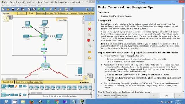1.2.4.4 Packet Tracer - Help And Navigation Tips