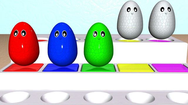 Красим ЯЙЦА | Учим ЦВЕТА | Мультфильм #разноцветныеяйца #учимцвета #красимяйца #мультфильм смотреть онлайн