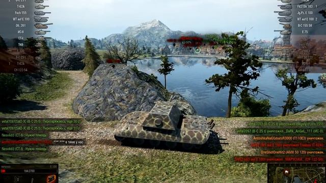 Моменты из World of Tanks мир танков Е-100 стальная стена 11440 заблокированного урона непробитий смотреть онлайн
