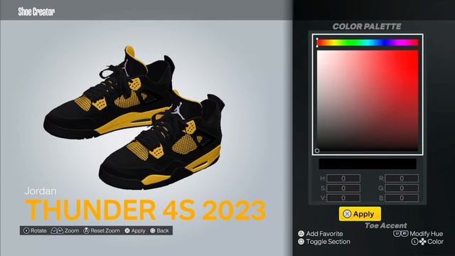HOW TO MAKE Air Jordan 4 “Thunder 2023” In NBA 2K23 Shoe Creator смотреть онлайн