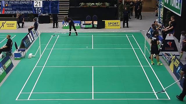 De Pauw / Lenaerts vs Kamyshenkov / Serpionov (MD, R32) - YONEX Belgian Intl. 2018 смотреть онлайн